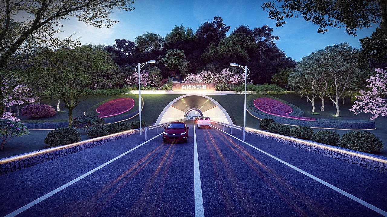 宁波白峤岭隧道口景观设计