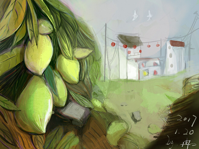 芒果街的小屋（图ZNjk2NTM5Mjg=） - 儿童插画 - 站酷设计师粉豆豆的猫原创素材 - 站酷ZCOOL