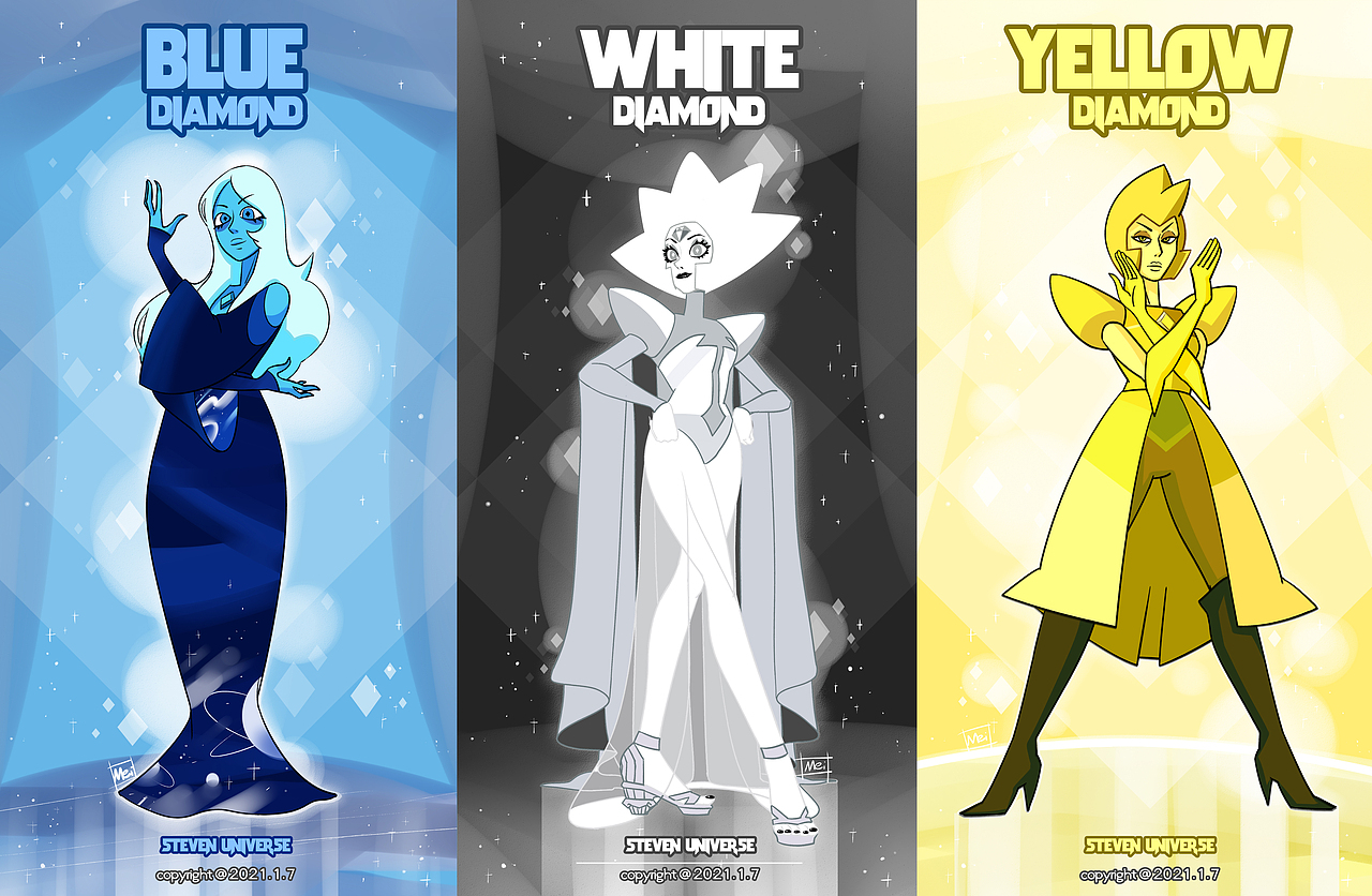 steven universe 宇宙小子 四色钻石的手机壁纸