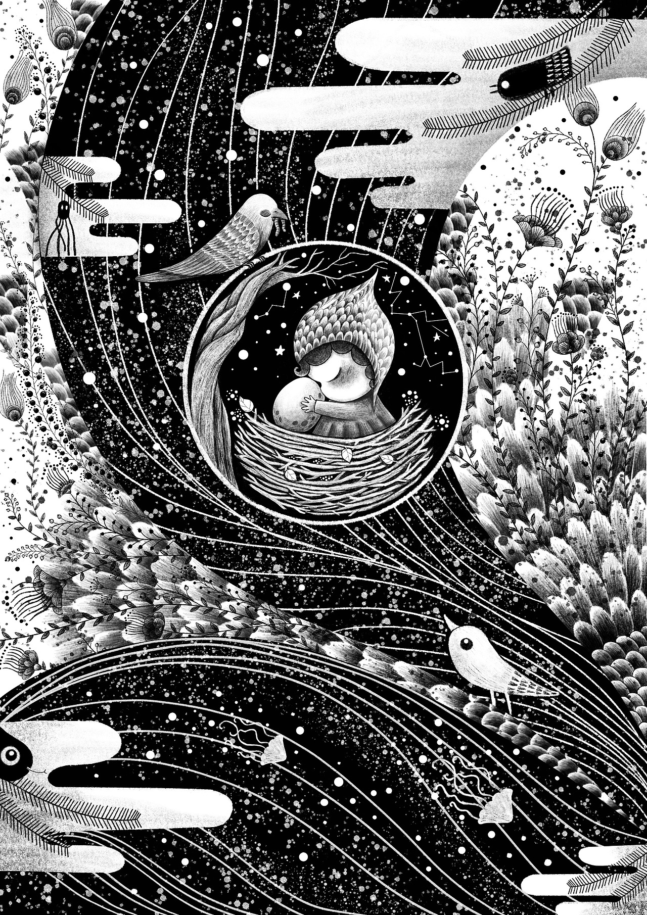 佟彤•万物之森系列手绘插画•祝母亲节快乐（图ZMjA1NTc4MzY0） - 商业插画 - 站酷设计师佟彤ART原创素材 - 站酷ZCOOL