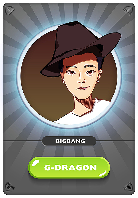 比格棒Bigbang广州演唱会宣传小游戏卡牌绘制（图ZMjc3NjE1NzY=） - 艺术插画 - 站酷设计师凯米Kamin原创素材 - 站酷ZCOOL