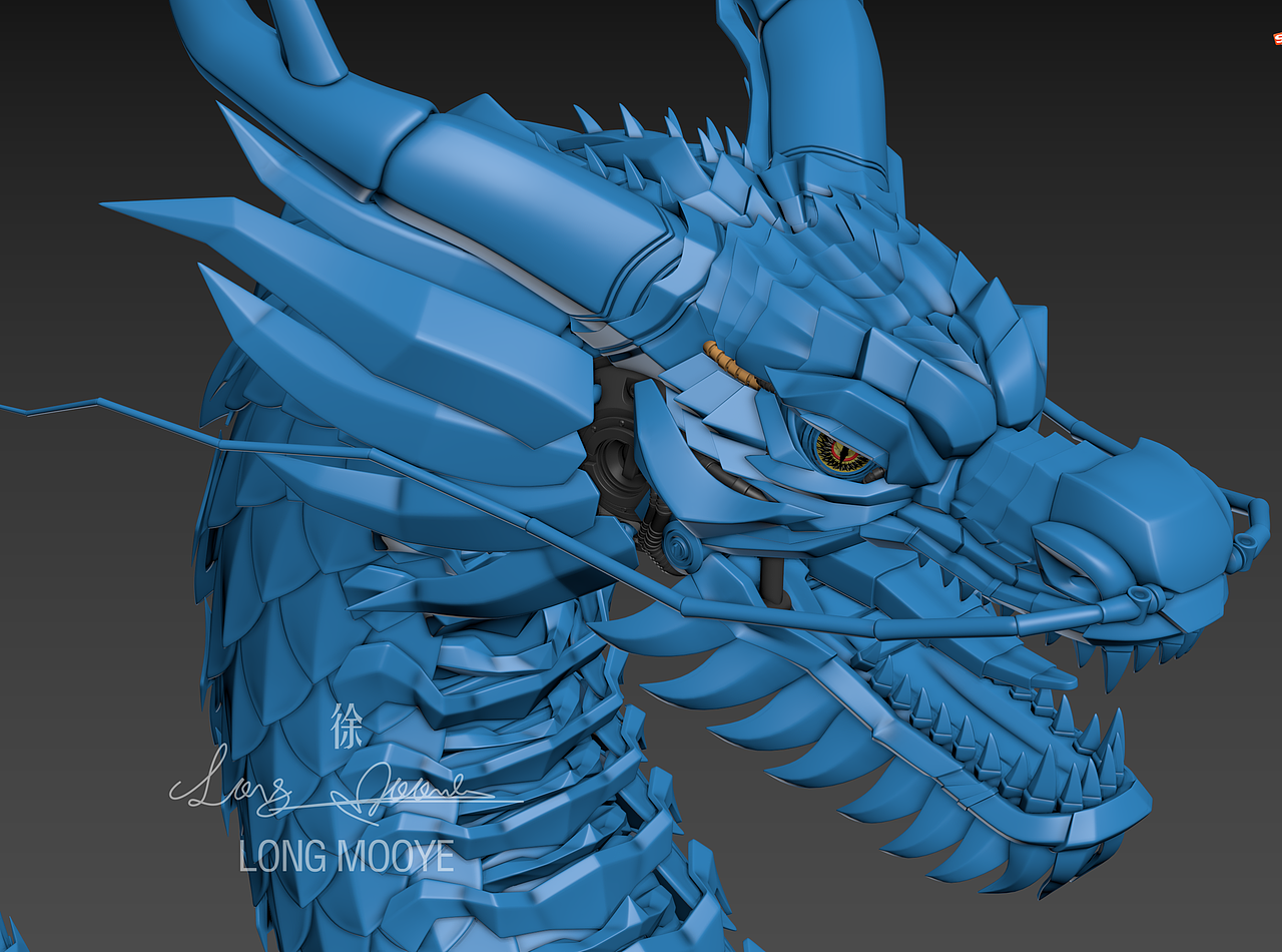 机械神龙建模作品