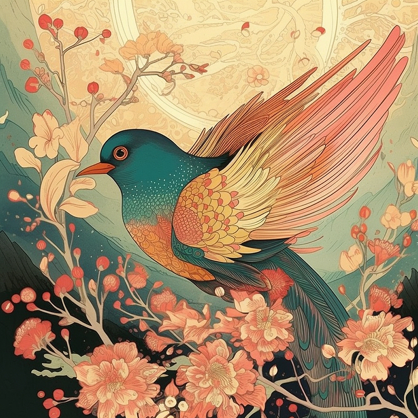 画了四只鸟（图ZMzM2MzIzNDY4） - 创作习作 - 站酷设计师你好请叫我财智原创素材 - 站酷ZCOOL