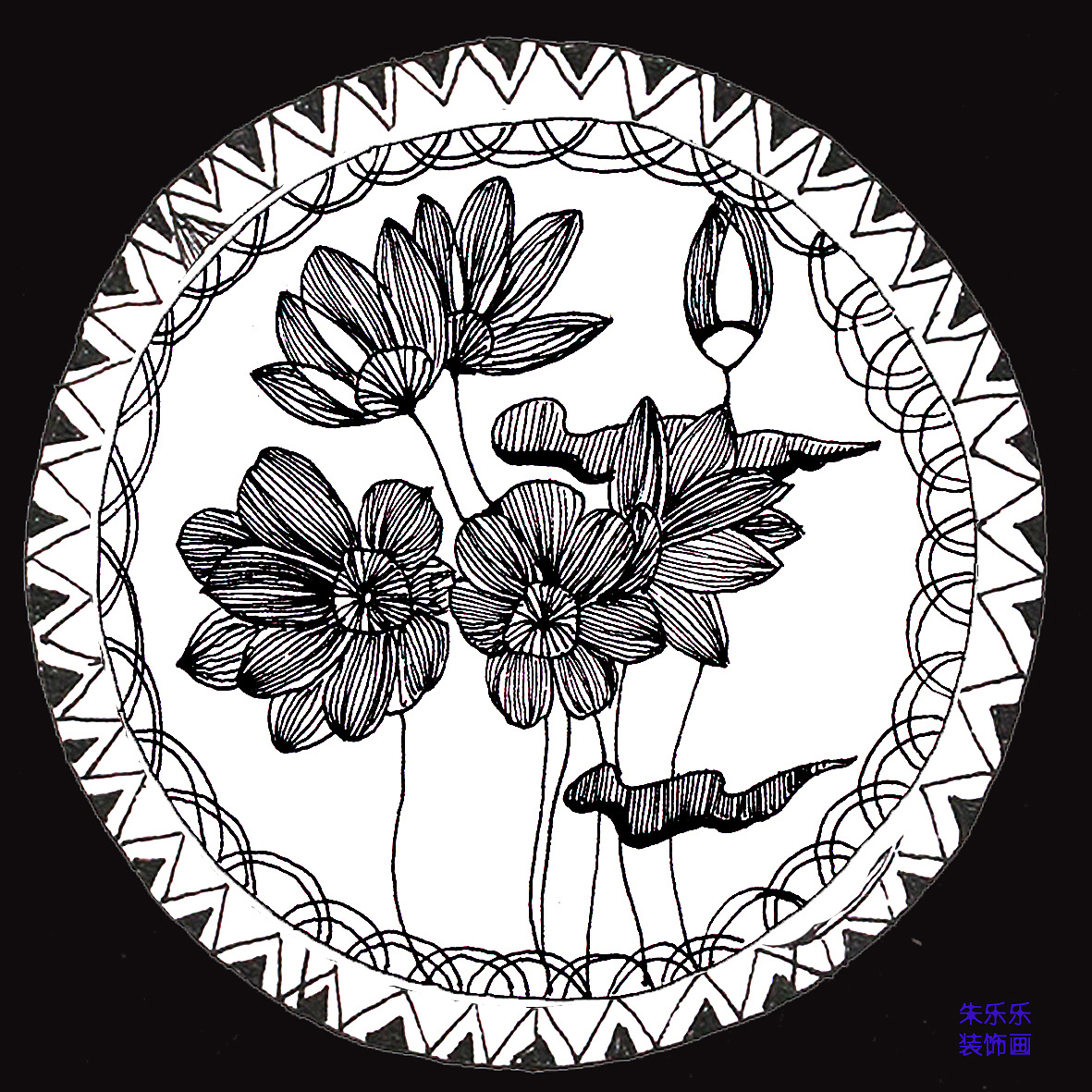 黑白装饰画-花卉植物题材_绘风暴-站酷ZCOOL