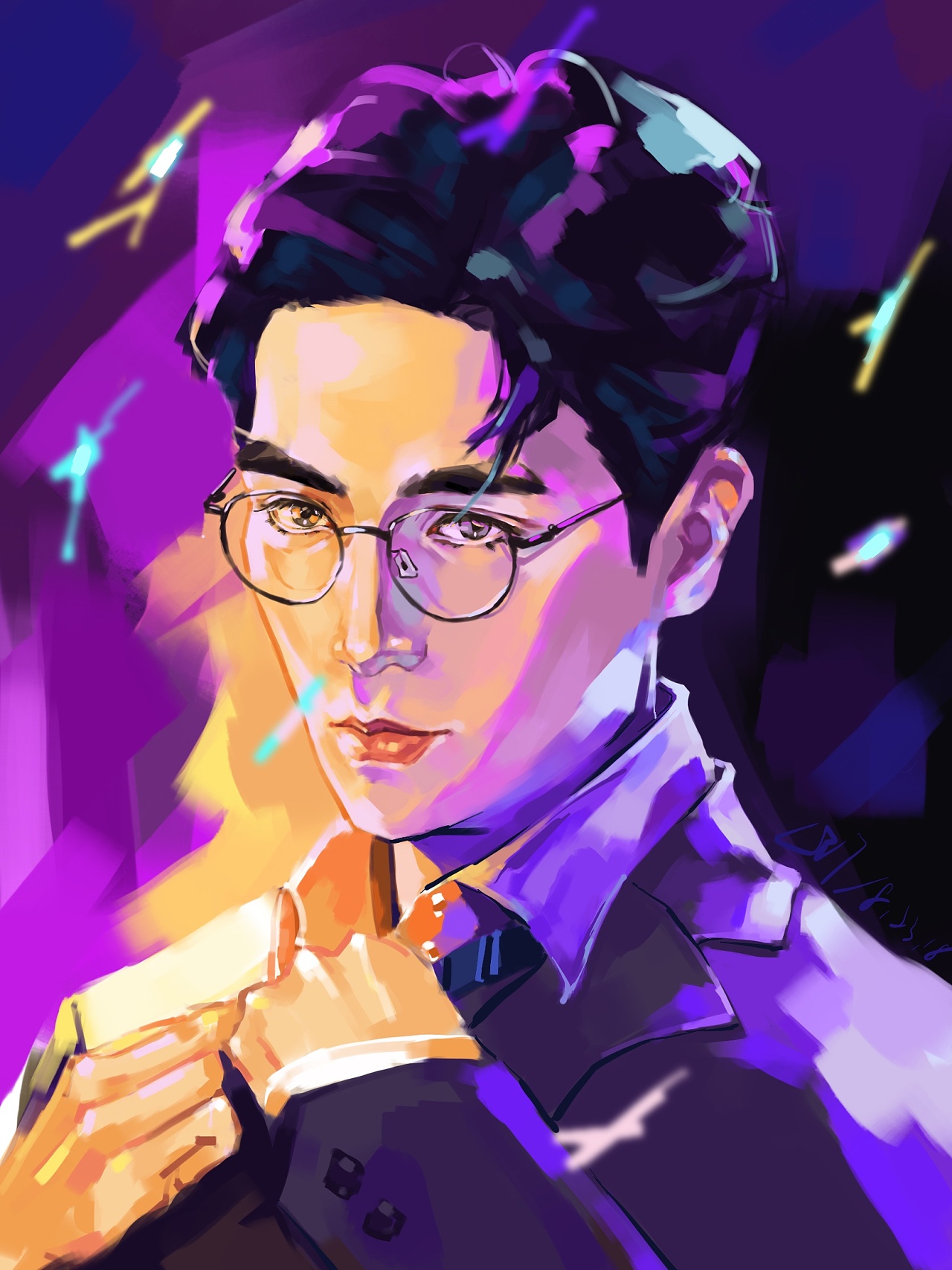 最近画的朱一龙角色肖像