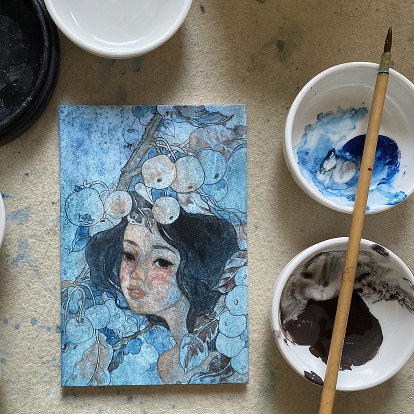 岩彩—夏日果实