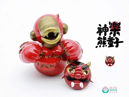 最萌妖物~潮流玩具DOSTO CLUB桃鸭《神乐熊童子》