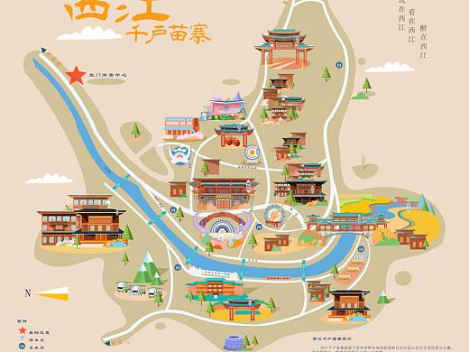 西江千户苗寨旅游地图