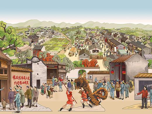 红军长征粤北纪念馆 层板画