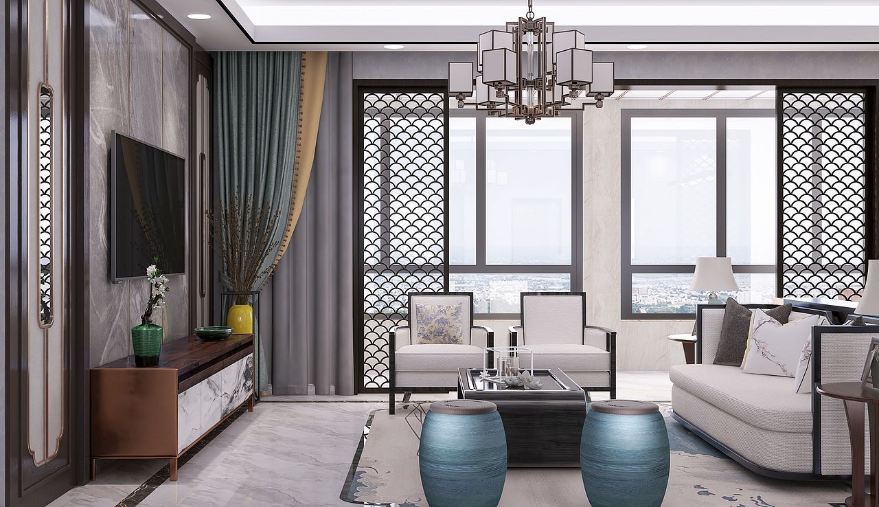 扬州瘦西湖壹号院160平方-纯酷家乐制作