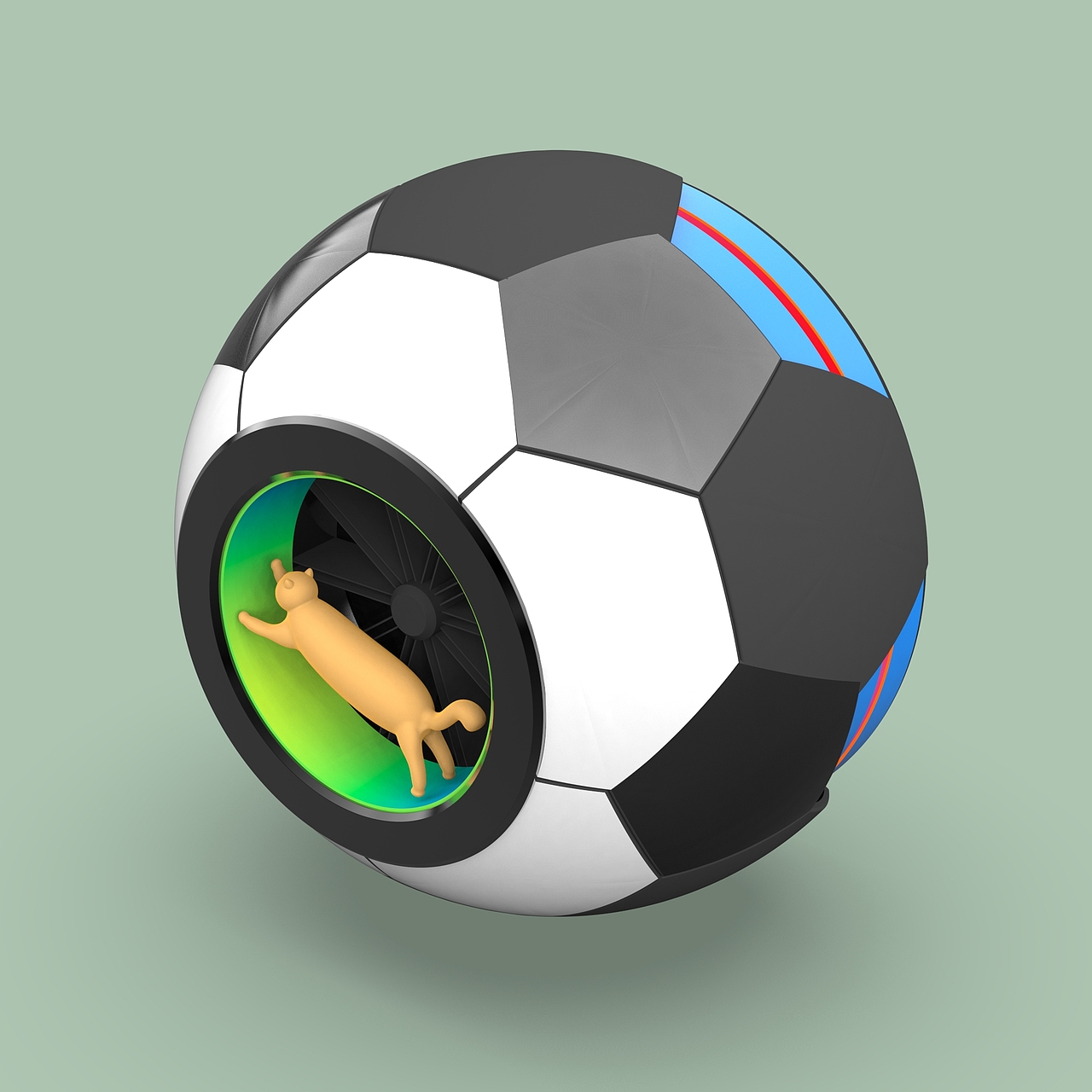 赛车轮毂《猫猫的足球摩天轮》-王牌竞速一周年设计赛