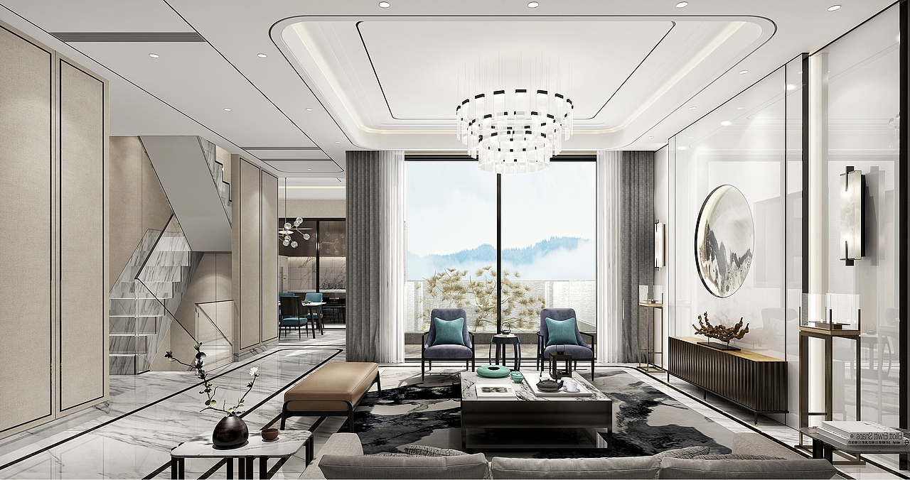 INNEST意巢设计：新中式别墅 Design（图ZMzM4MTM0NzIw） - 家装设计 - 站酷设计师INNEST意巢设计原创素材 - 站酷ZCOOL