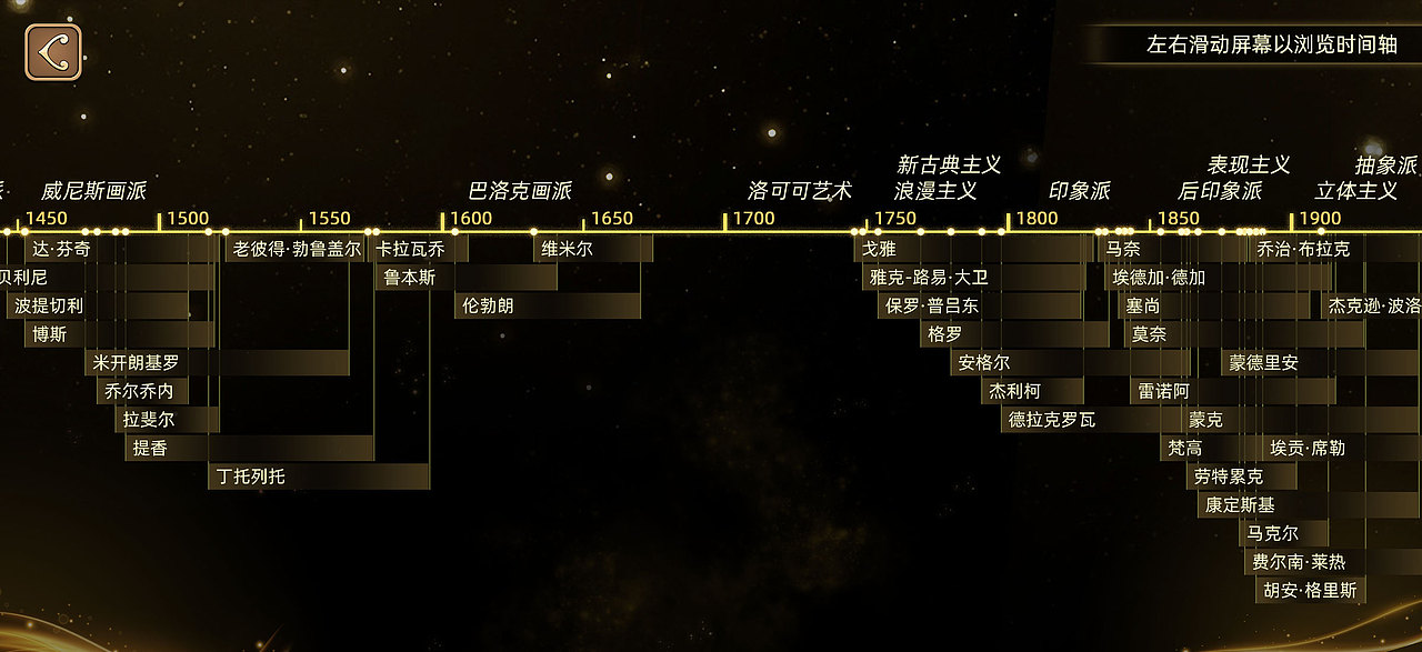 《名画展》游戏UI视觉界面