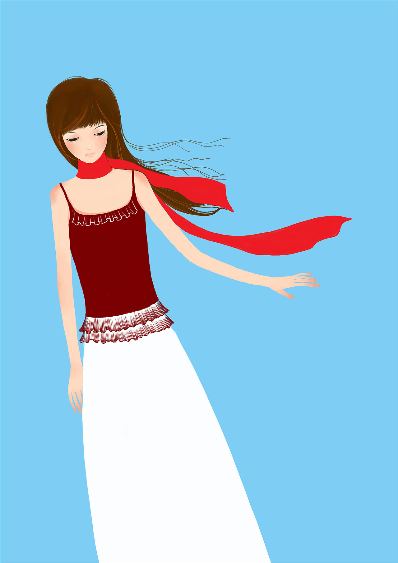 服饰人物插画（图ZMTA5MjUwNDMy） - 商业插画 - 站酷设计师画儿晴天原创素材 - 站酷ZCOOL