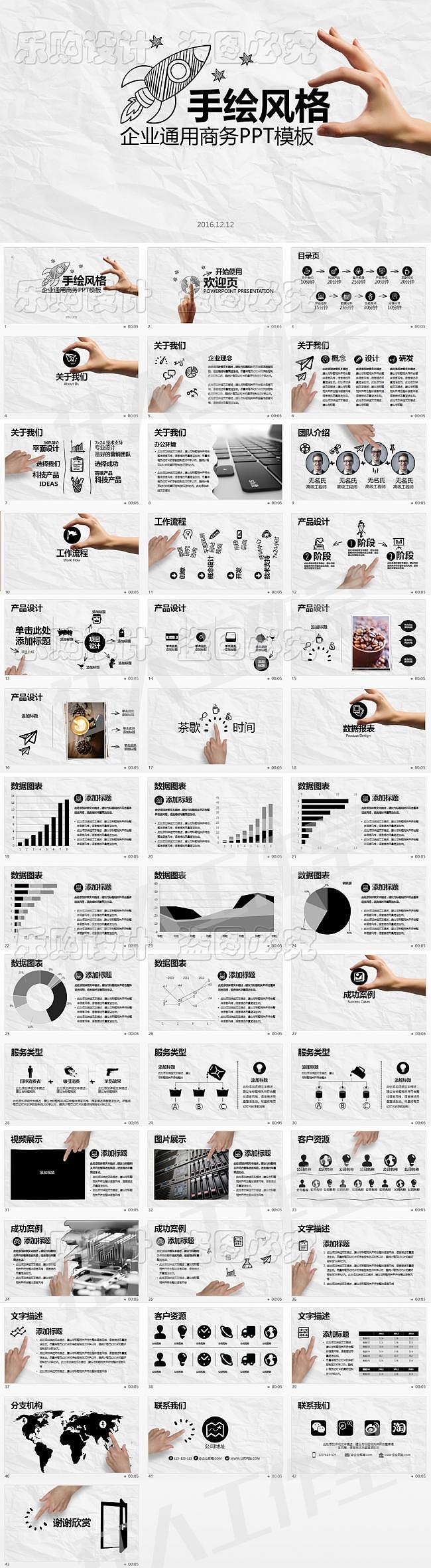 一些手繪PPT模板分享（圖ZNjYxNzAyNzY=） - 其他 - 站酷設(shè)計(jì)師66大魔王原創(chuàng)素材 - 站酷ZCOOL