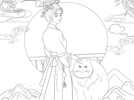 每一次挥动画笔，都是与内心的对话。这些练习稿记录了