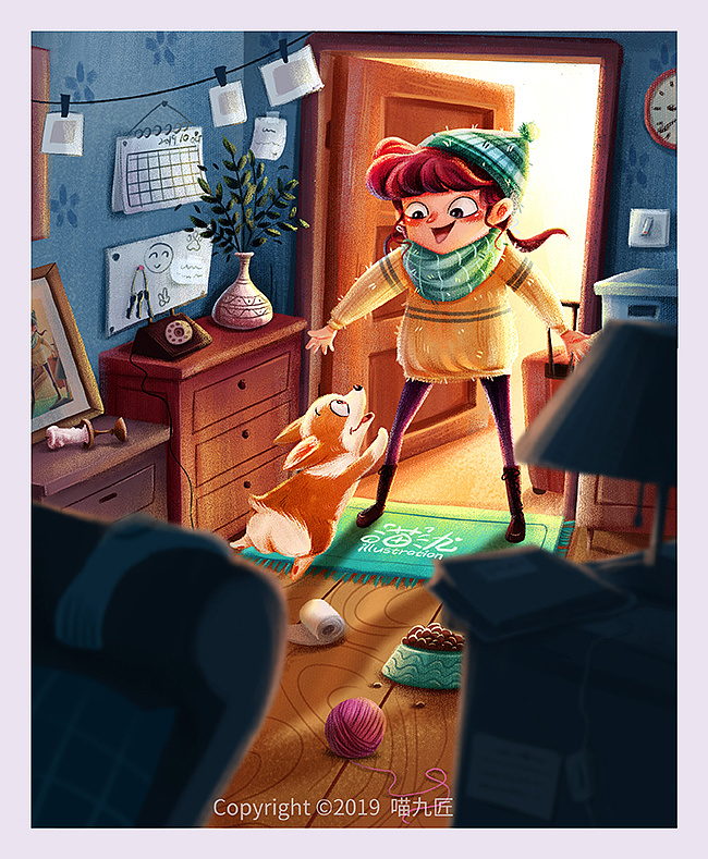 回家|插画|商业插画|喵九匠 - 原创作品 - 站酷 (zcool)