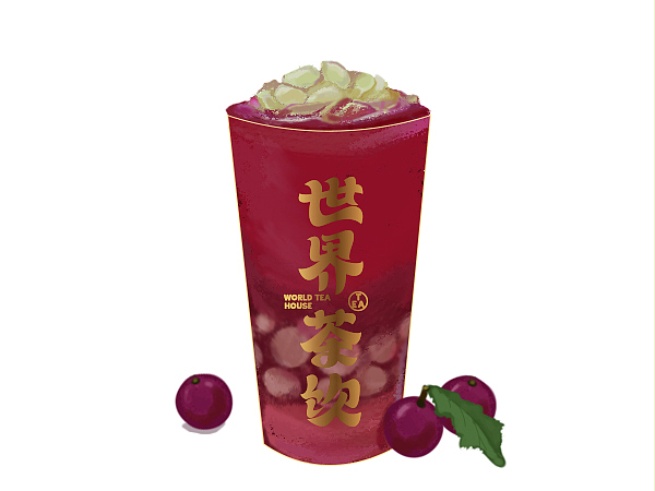 茶饮产品手绘