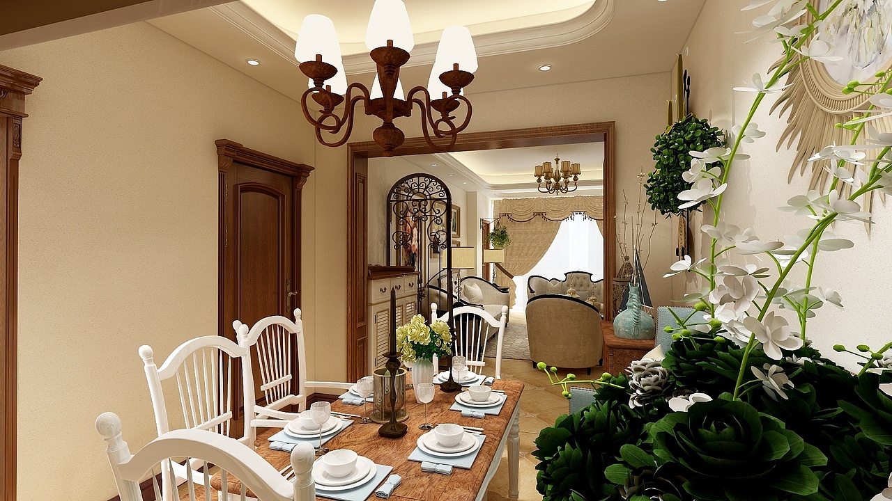 阆中部分小区效果图(中式、新中式、地中海)