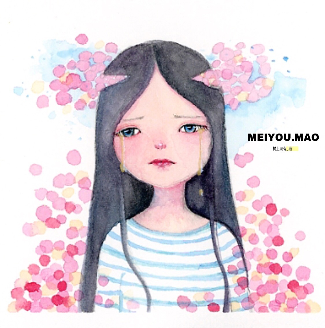 插画 不知名的悲伤（图ZMTMxNzMxMDc2） - 绘本 - 站酷设计师树上没有_猫原创素材 - 站酷ZCOOL