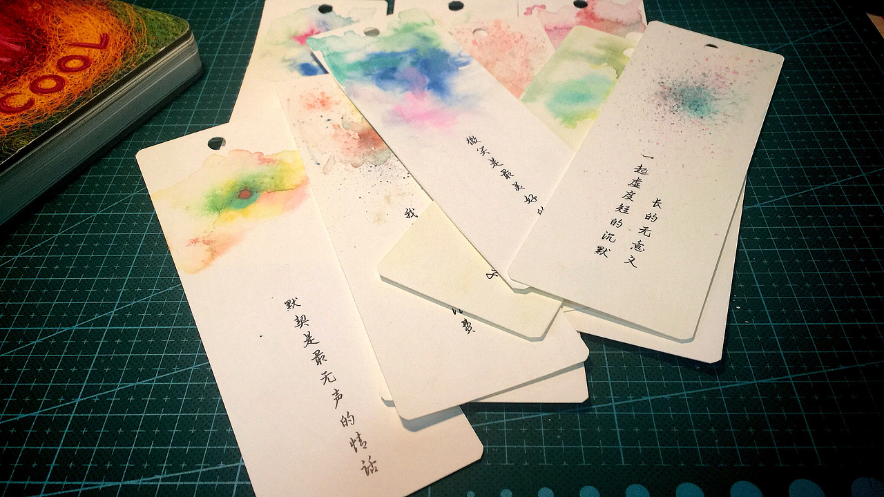 手工水彩混合书签（图ZNDA0OTY0NDQ=） - 图案 - 站酷设计师Real_Lab原创素材 - 站酷ZCOOL