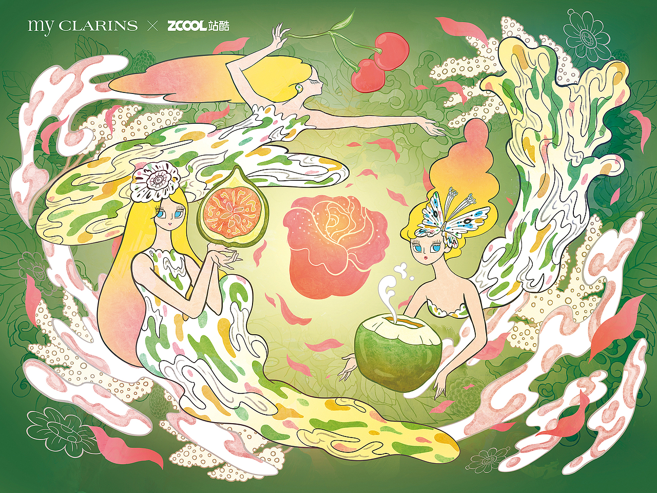 #my CLARINS寻找天然好食肌#美肌飞仙（图ZMjk4MDQ5NTg4） - 海报 - 站酷设计师isolan麦麦伟原创素材 - 站酷ZCOOL