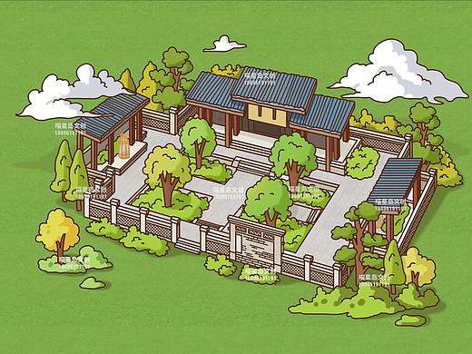 北京东郊森林公园手绘地图