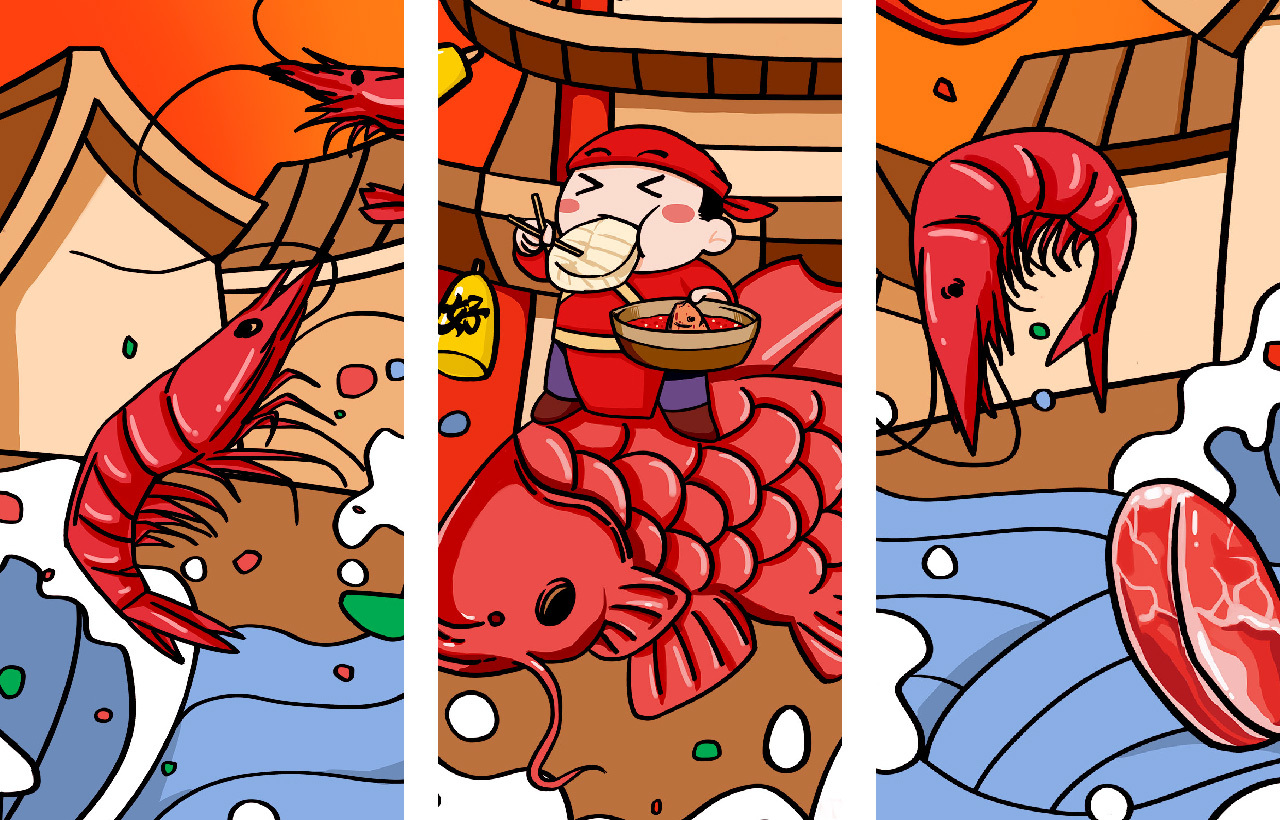 hia成 ▏湖南湘菜 湘菜品牌插画