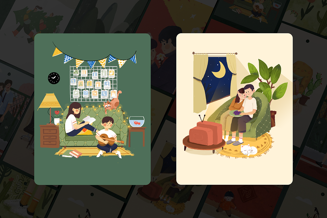 2020年插画日历（图ZMTkxNDUyMTgw） - 艺术插画 - 站酷设计师纪小鱼原创素材 - 站酷ZCOOL