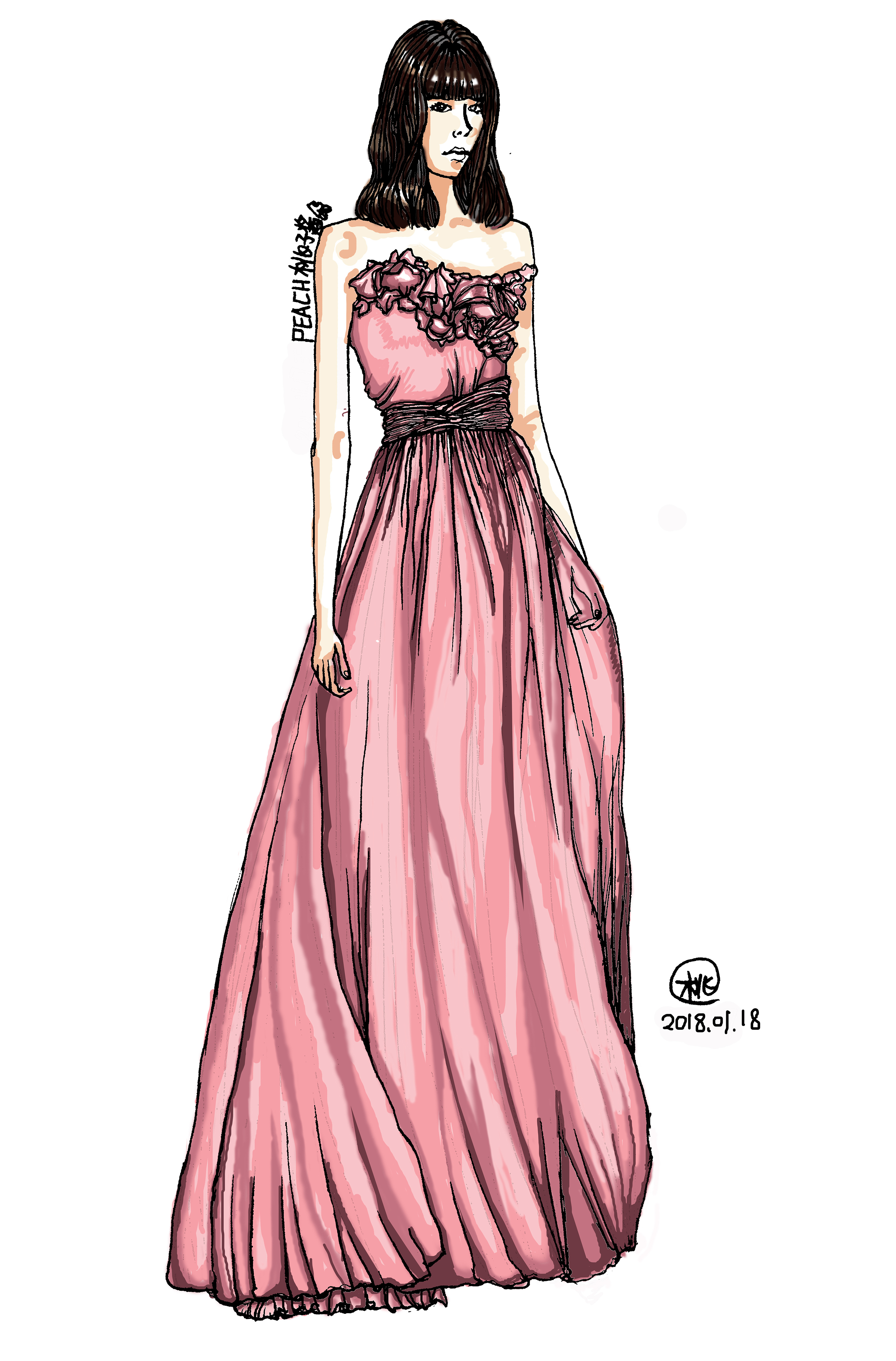 ps手绘服装效果图(含过程图)