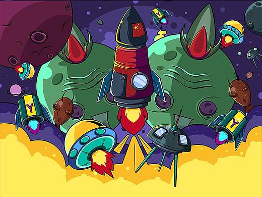太空梦（个人主页-ZMjg5MTgxOTI=） - 创作习作 - 站酷设计师Big航原创素材 - 站酷ZCOOL