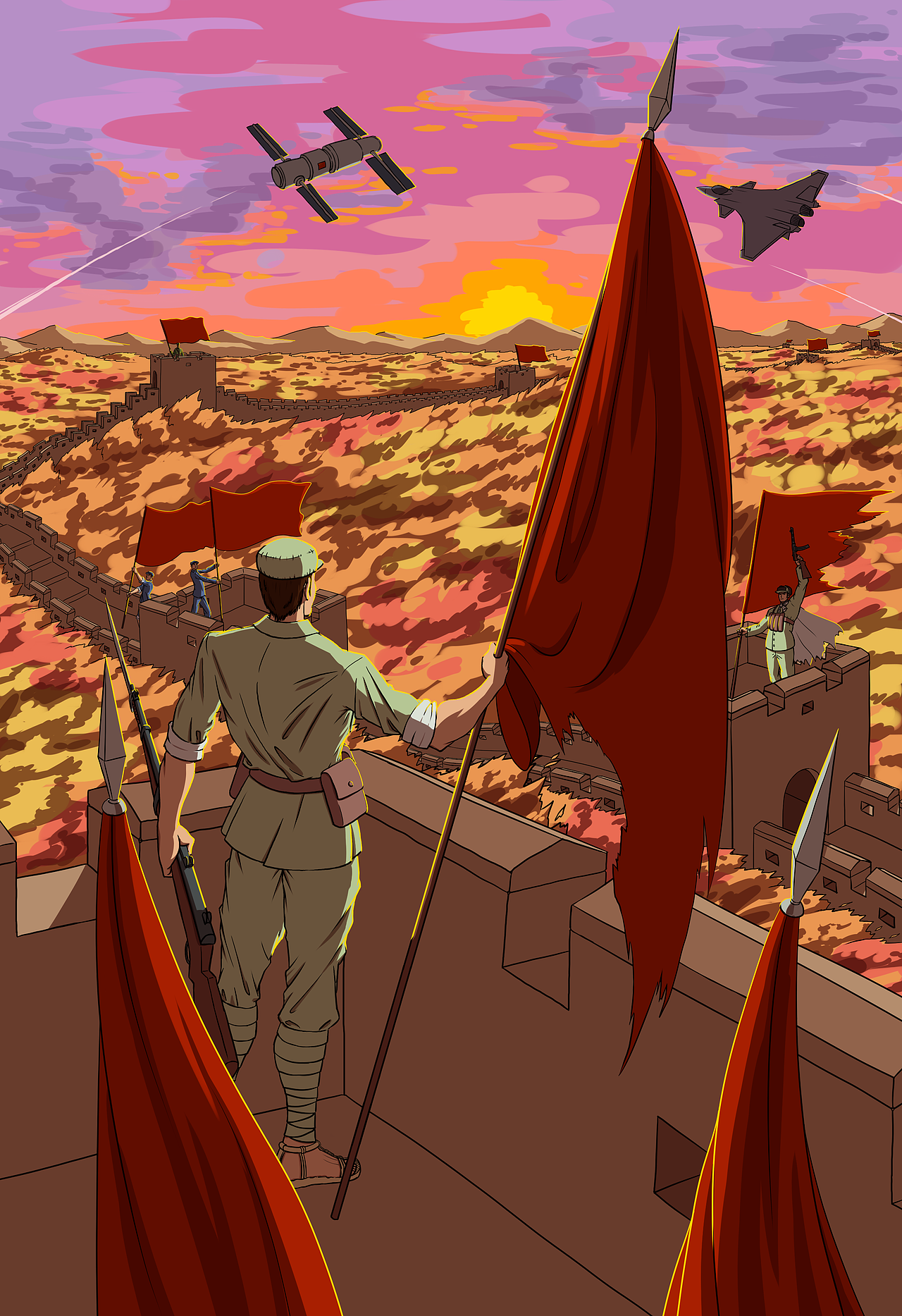 长城|插画|创作习作|新疆瓜_原创作品-站酷zcool