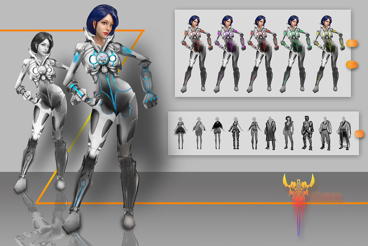 脸部是照站酷某大神临摹的