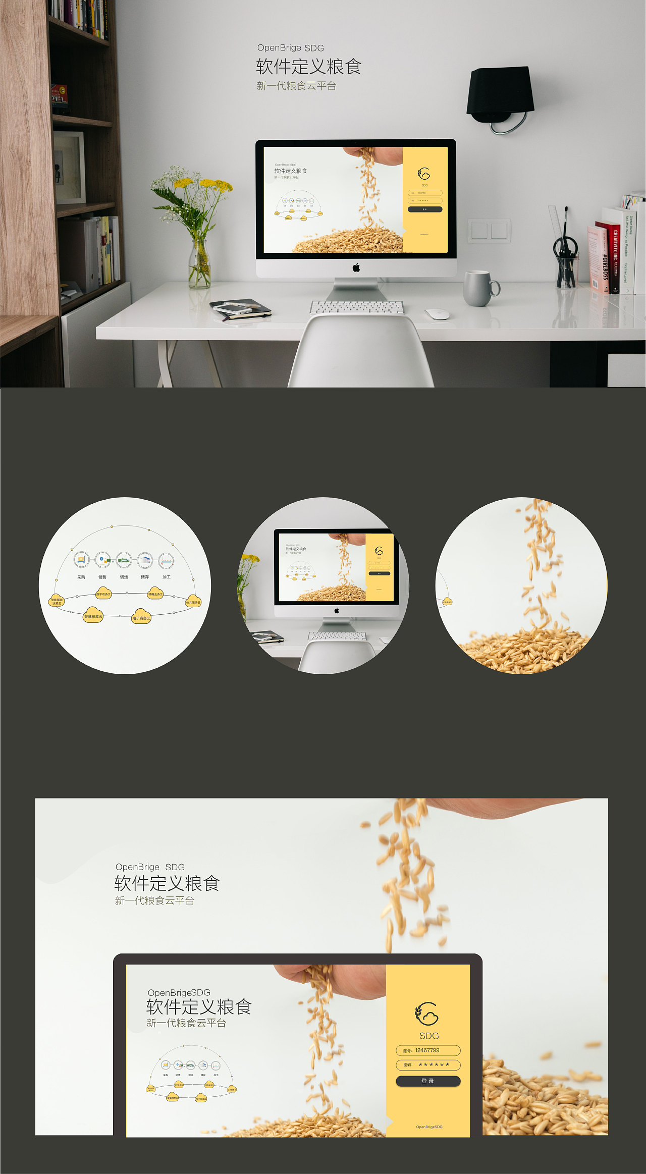 云计算 -粮食云SDG登陆页面（图ZOTczMTE1NTI=） - APP界面 - 站酷设计师Circe0原创素材 - 站酷ZCOOL