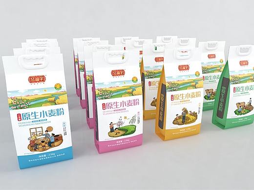 红福字面粉包装-品牌设计