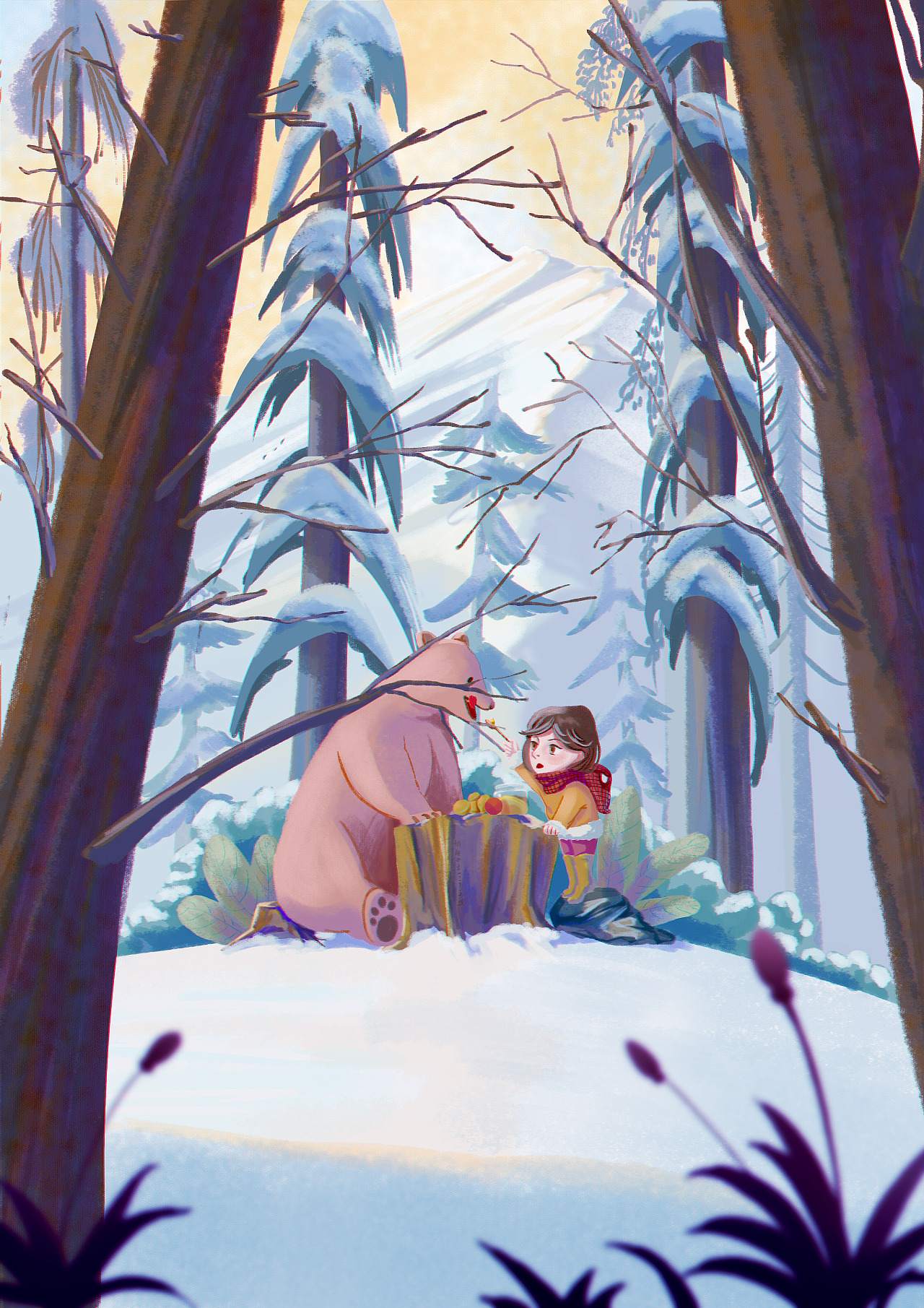 小女孩与熊的冬日