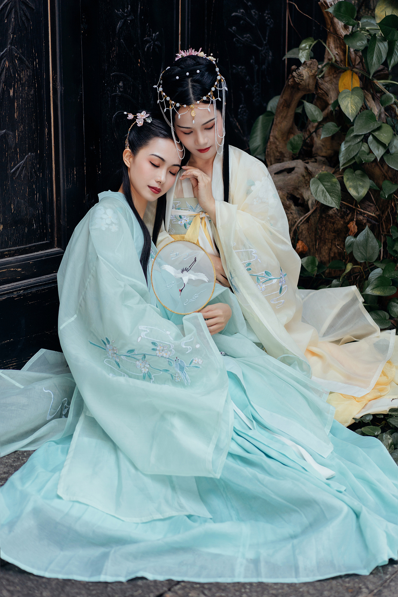 珠海汉服写真双生花