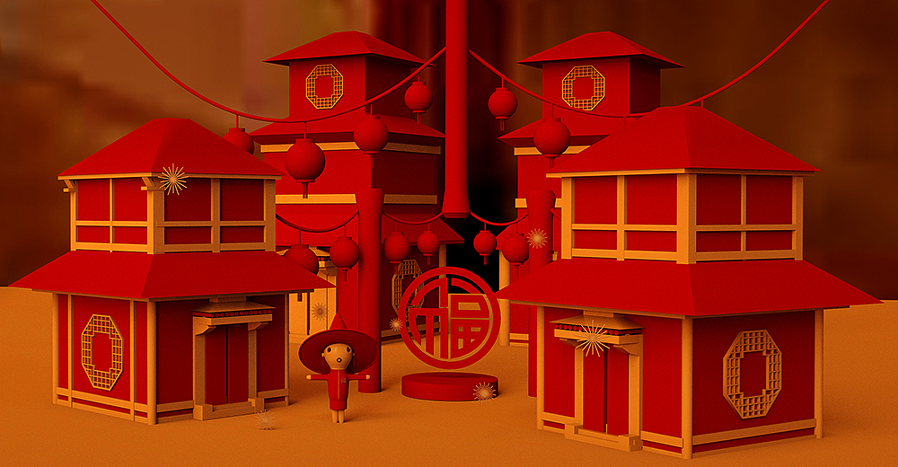 春节（图ZMTkyMzAxMjI4） - 场景 - 站酷设计师小小哲哲原创素材 - 站酷ZCOOL