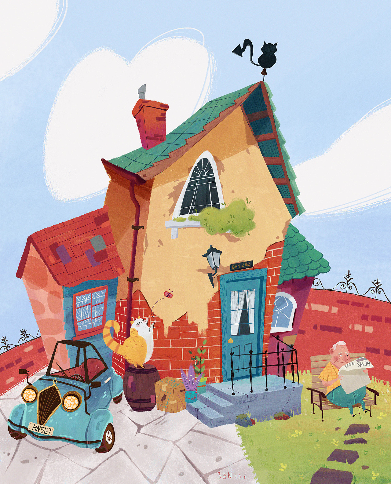 爷爷的小屋（图ZMjI1Nzg5MDY4） - 创作习作 - 站酷设计师SAN闪闪原创素材 - 站酷ZCOOL