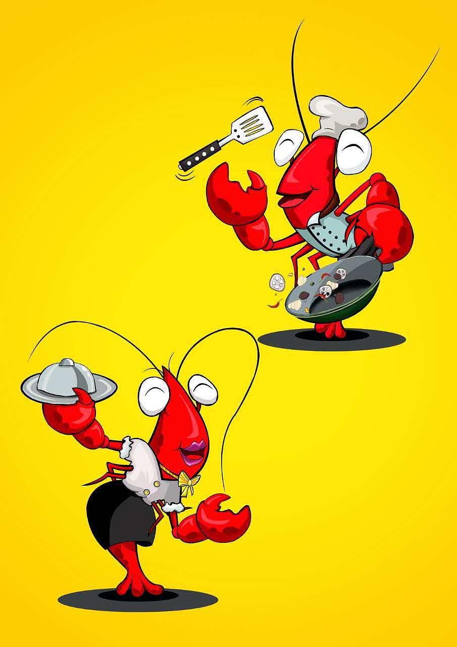 龙虾卡通形象