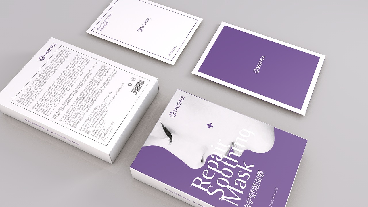 《蜜俏》修护舒缓面膜包装设计（图ZMTYxMTA4MDM2） - 包装 - 站酷设计师南西_原创素材 - 站酷ZCOOL