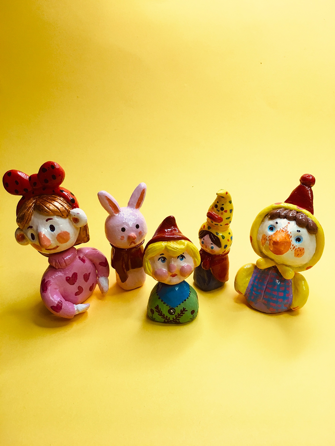 疫情期间做的小摆件,一家人就是要整整齐齐勒……