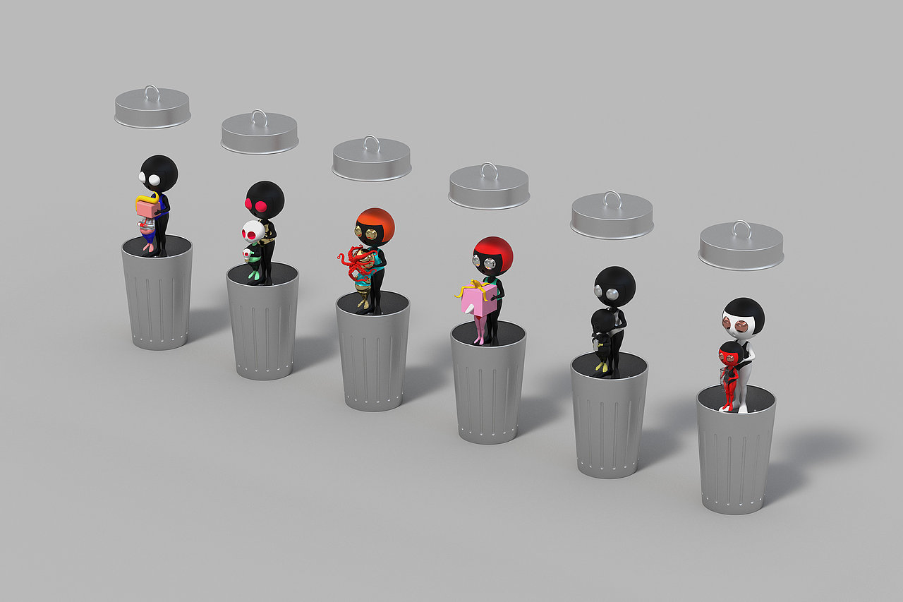 Waste-sorting Blind Box 垃圾盲盒(图ZMjUwMDEzOTAw) - 品牌 - 站酷设计师The_Nine原创素材 - 站酷ZCOOL