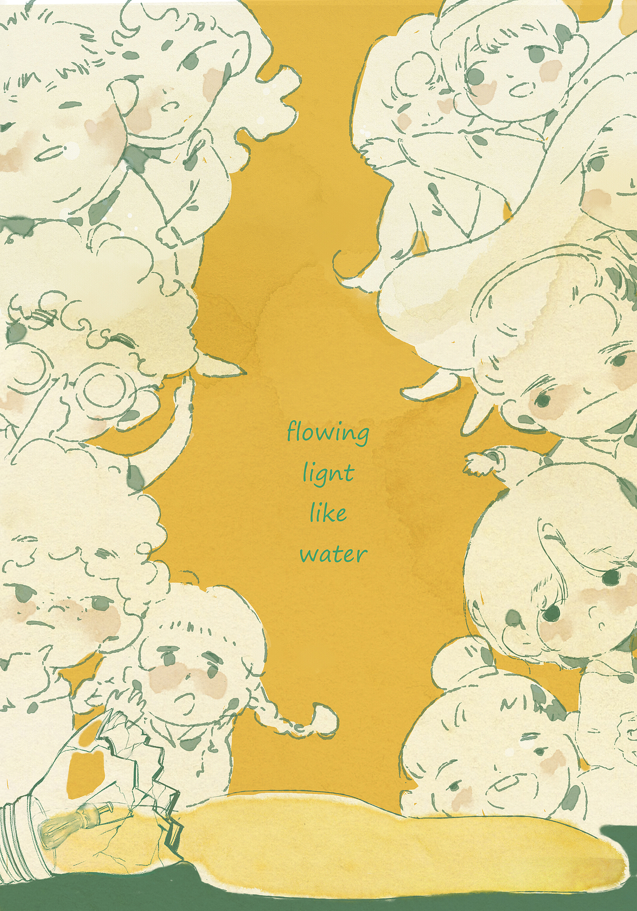 纪念今年做的2.5本插画书(课程作业)