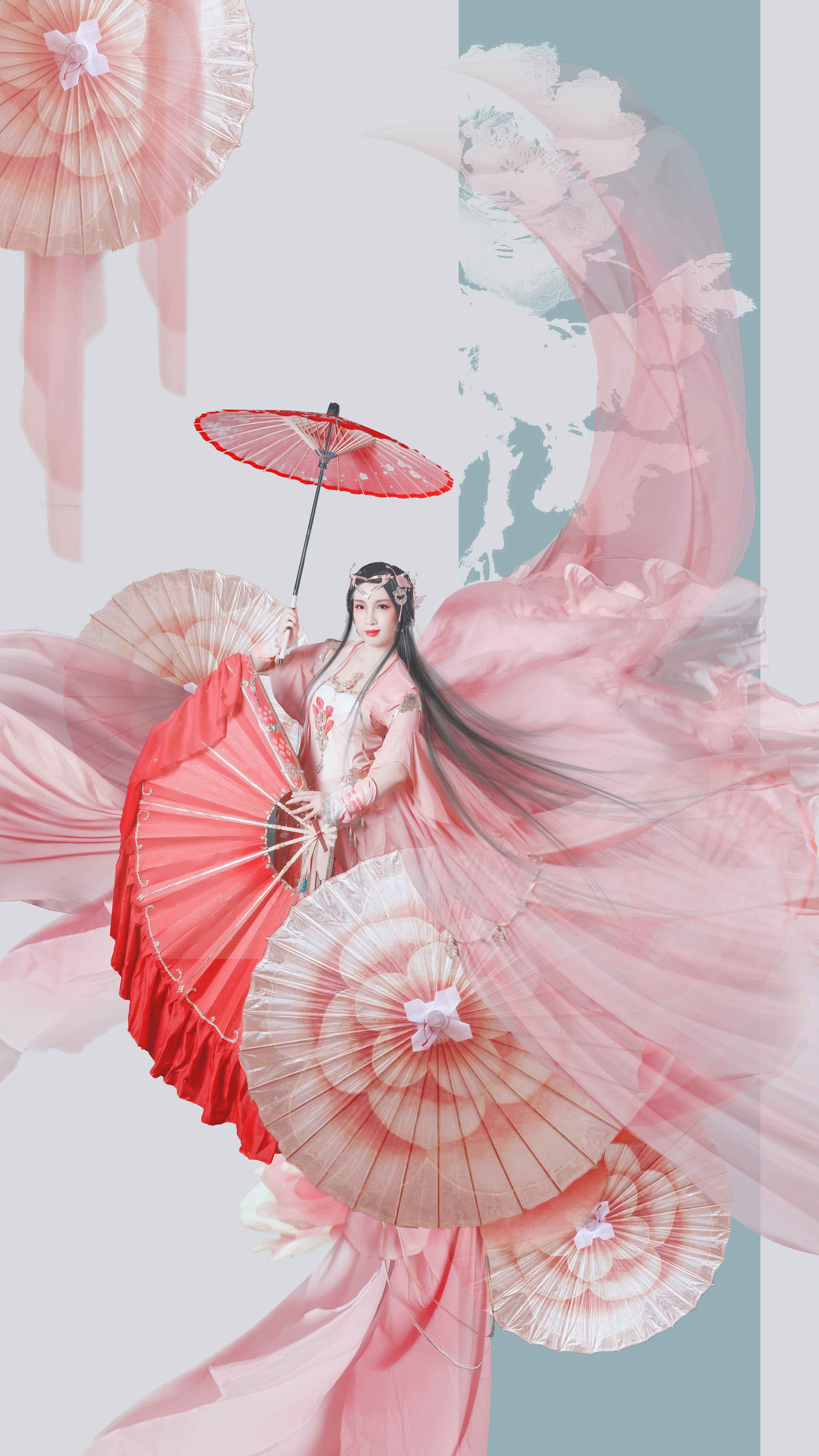 剑侠情缘网络版叁七秀成女摄影人像修图精修合成