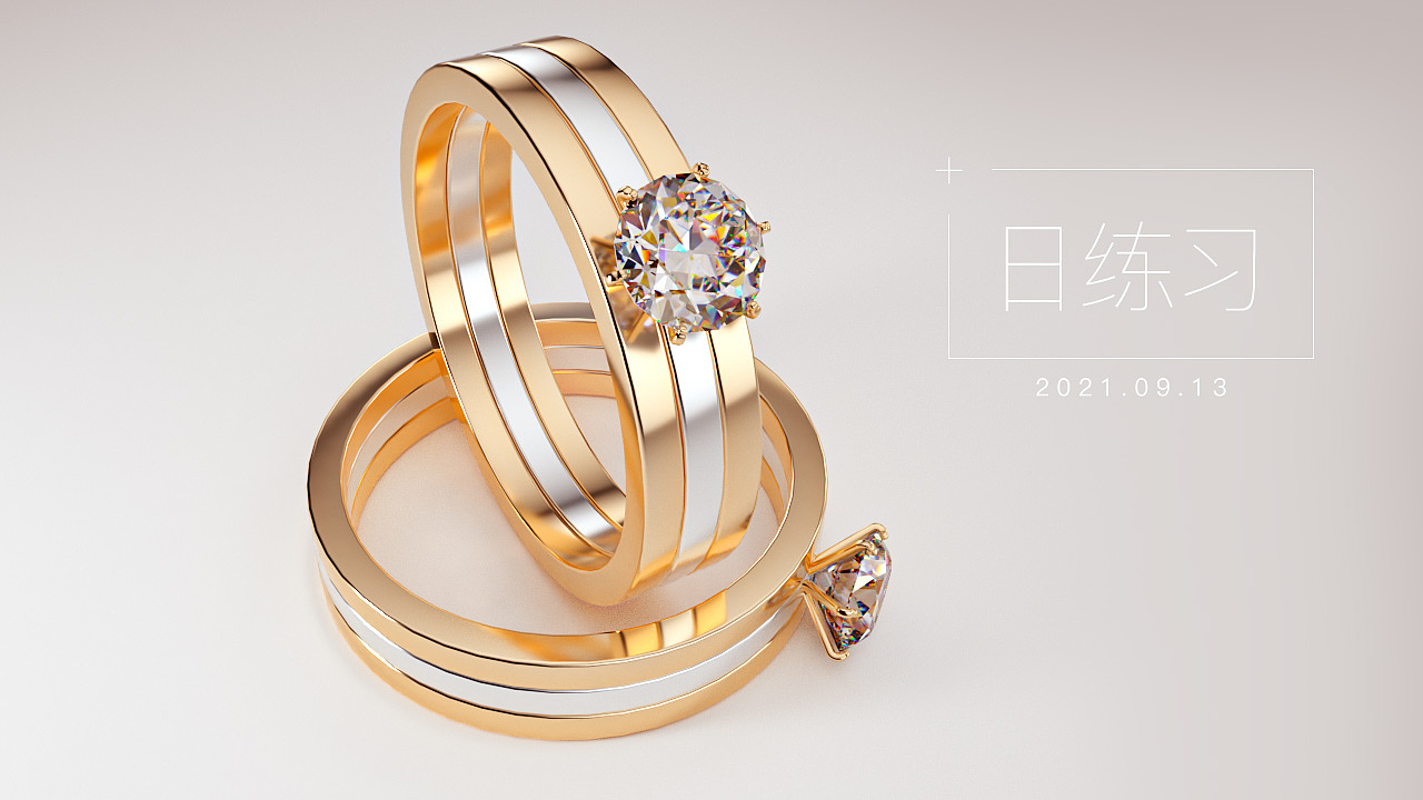 c4d渲染-钻石戒指|平面|海报|麻辣小龙虾wj - 临摹作品 - 站酷 (zcool