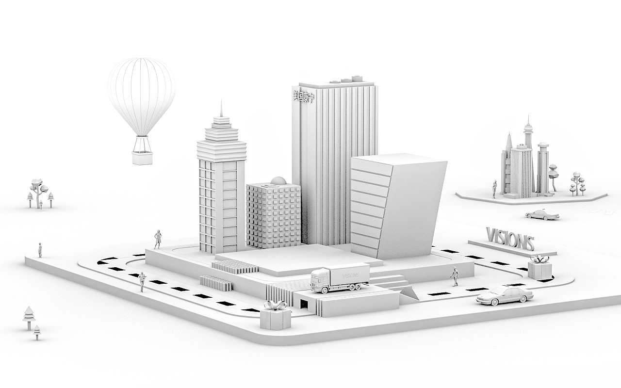 3d场景建模渲染