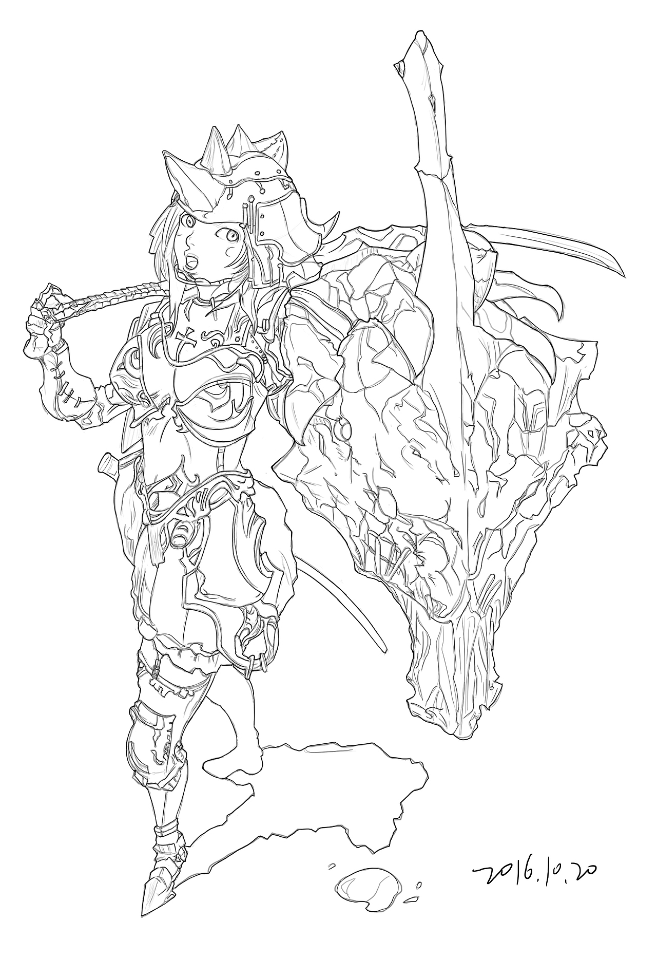 角色|插画|游戏原画|川上塞外_临摹作品-站酷zcool