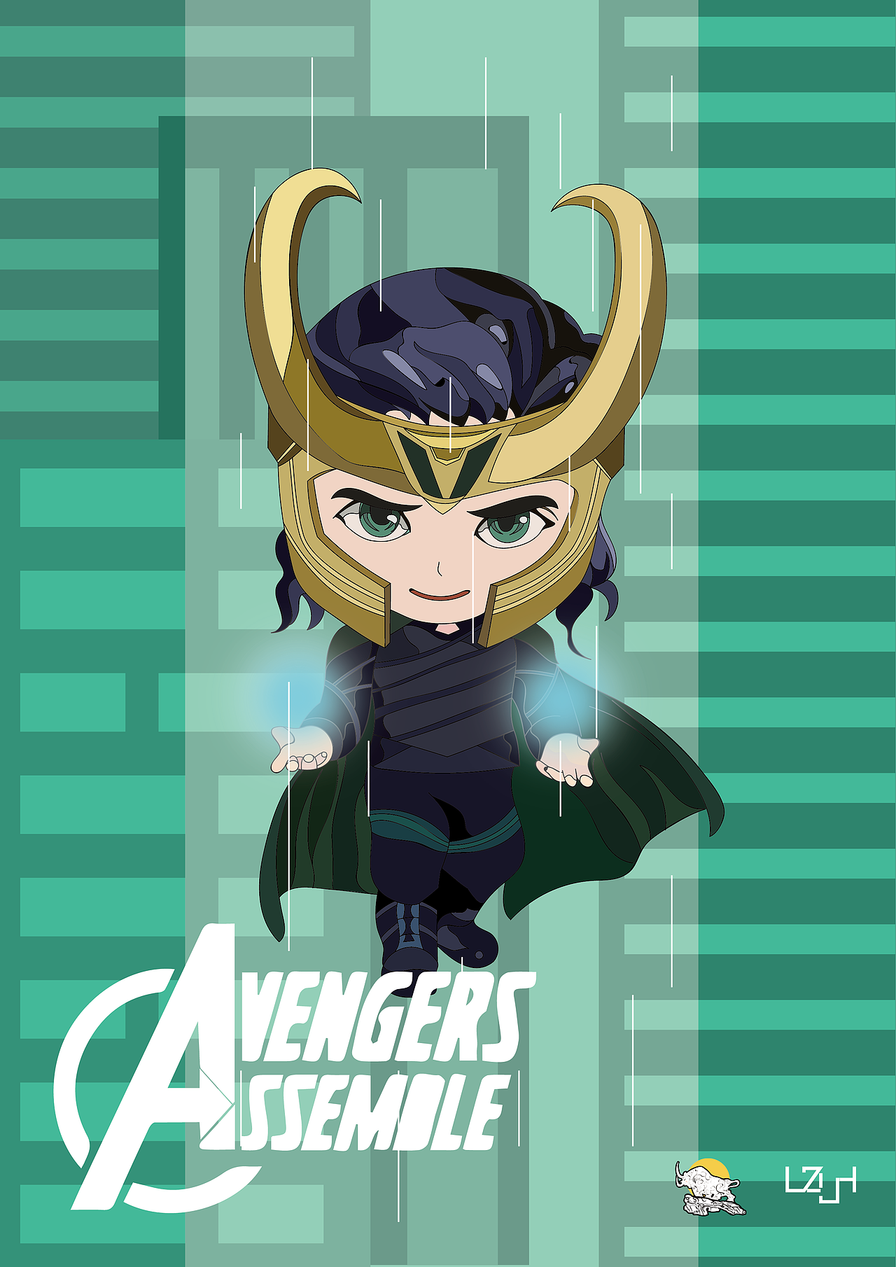 复仇者联盟1q版角色插画