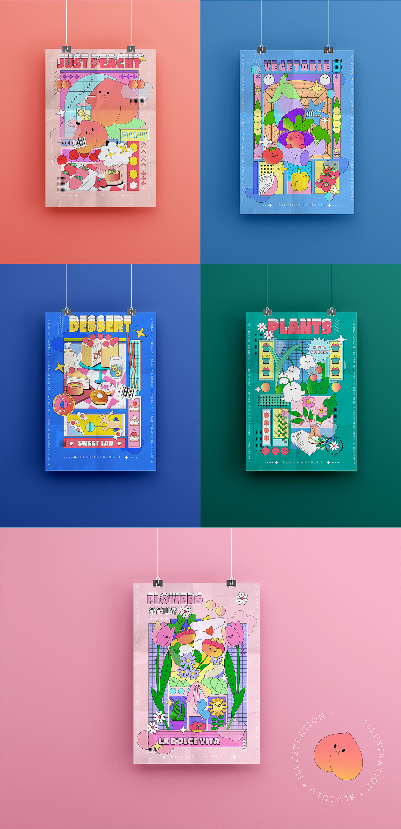潮流孟菲斯插画合集（图ZMjU5ODEwMTI4） - 新锐潮流插画 - 站酷设计师Blululu原创素材 - 站酷ZCOOL